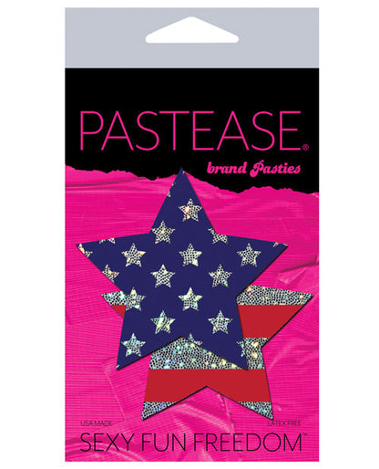 Pastease Premium Purpurina Estrella Patriótica - Rojo/Azul Talla Única