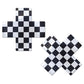 Cache-téton damier de qualité supérieure Pastease – Noir/Blanc Taille unique