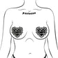 Pastease Cœur en fil barbelé réfléchissant de qualité supérieure – Noir Taille unique