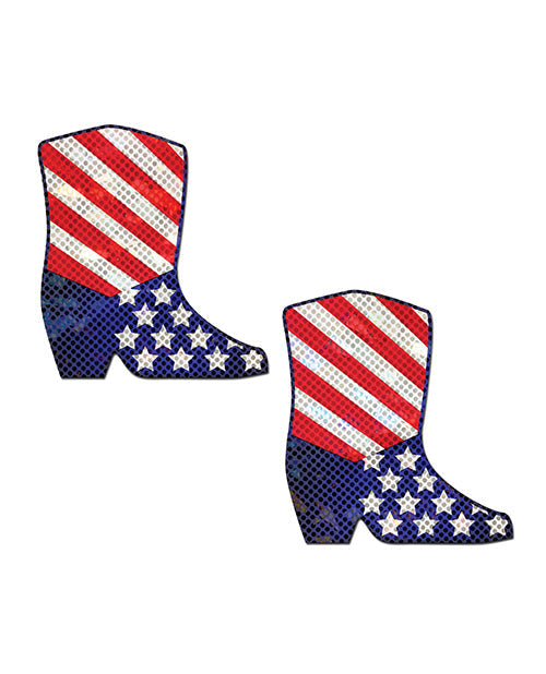 Pastease Premium Sparkling Stars & Stripes USA Bota Vaquera - Rojo/Blanco/Azul Talla Única