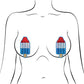 Cache-tétons Premium Bomb Pop - Rouge/Blanc/Bleu Taille unique