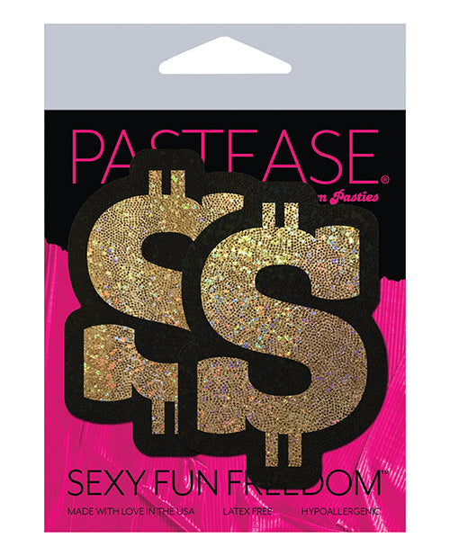 Cache-tétons Premium Paillettes Dollar - Or Taille Unique