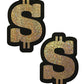 Cache-tétons Premium Paillettes Dollar - Or Taille Unique