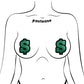 Cache-tétons Pastease Premium Paillettes Signe Dollar - Vert T/U