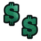 Cache-tétons Pastease Premium Paillettes Signe Dollar - Vert T/U