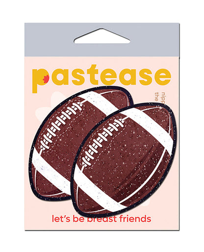 Cache-tétons Football scintillant de qualité supérieure de Pastease - Marron Taille Unique