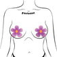 Cache-tétons adhésifs fleurs groovy de qualité supérieure Pastease – Violet T/U