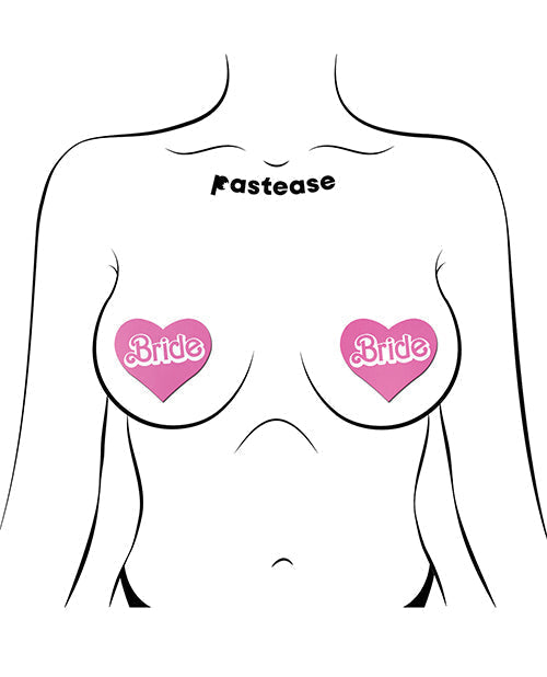 Cache-tétons Cœur de Mariée Pastease Premium - Rose Taille Unique