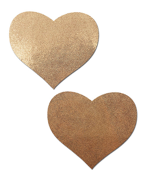 Cache-tétons Basic Love Cœur liquide - Or rose Taille unique