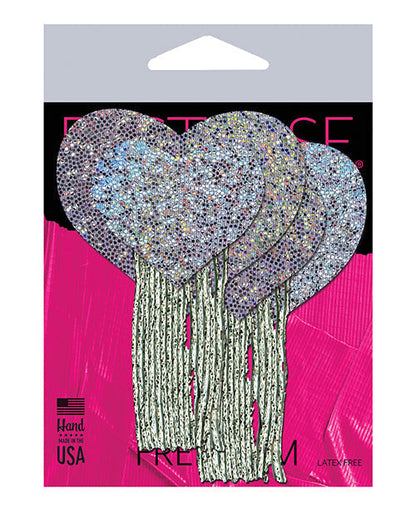 Cache-tétons Cœur à Paillettes Pastease - Argent Taille Unique
