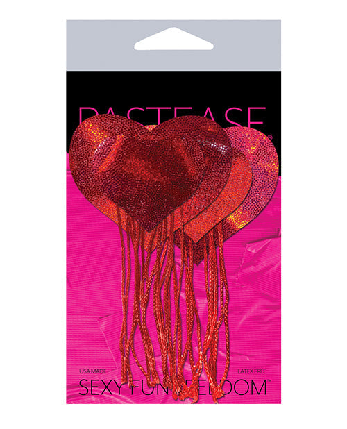 Borlas holográficas Pastease en forma de corazón - Rojo Talla única