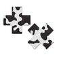 Cache-tétons adhésifs Pastease Premium Plus X à motif croisé vache - Noir/Blanc Taille unique