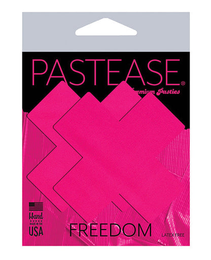 Cache-tétons Pastease Basic Plus X Réactif à la lumière noire – Rose néon Taille unique