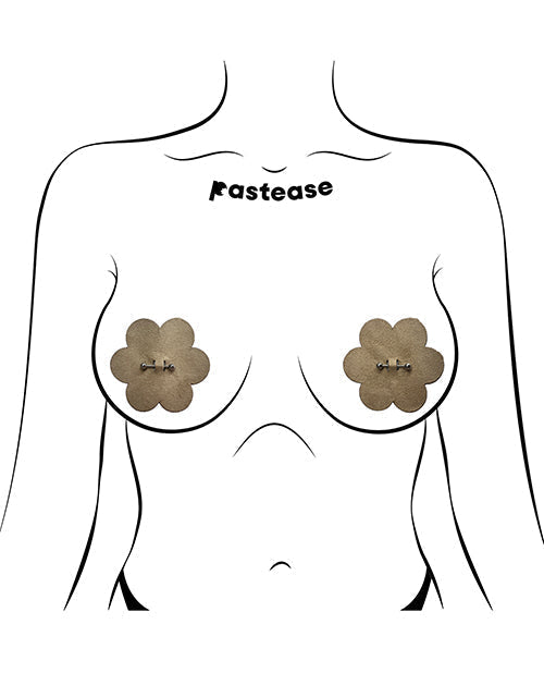 Pétalo de Pecho Perforado con Barra Piercing Pastease - Nude T/U