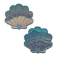 Coques de sirène opalescentes Pastease - Bleu écume de mer T/U