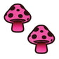 Cache-tétons champignon premium Pastease - Rose fluo Taille unique