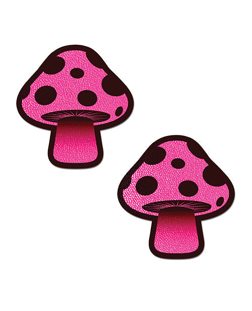 Cache-tétons champignon premium Pastease - Rose fluo Taille unique