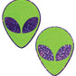 Paillettes adhésives autocollantes Premium Alien – Violet/Vert Taille Unique