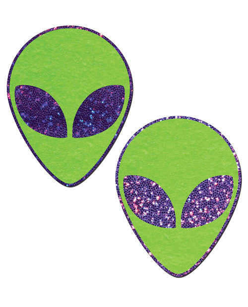Paillettes adhésives autocollantes Premium Alien – Violet/Vert Taille Unique