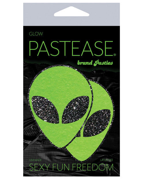 Pasta de pezón de alienígena con purpurina prémium, verde, talla única