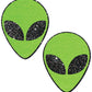 Cache-tétons à paillettes Pastease Alien - Vert Taille Unique