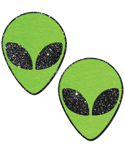 Cache-tétons à paillettes Pastease Alien - Vert Taille Unique