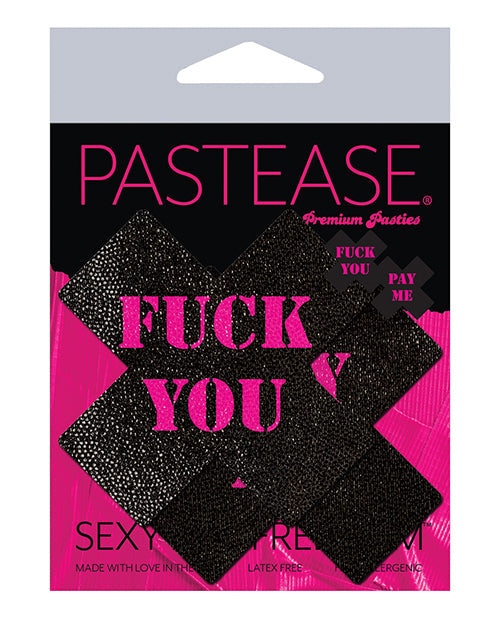 Pastease Premium Fuck You Pay Me Cruz - Negro/Rosa T/U