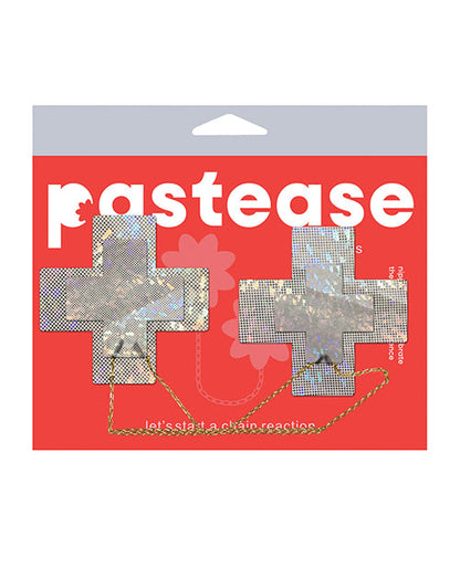 Plaques autocollantes Chains Disco Cross - Blanc T/U
