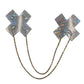 Plaques autocollantes Chains Disco Cross - Blanc T/U