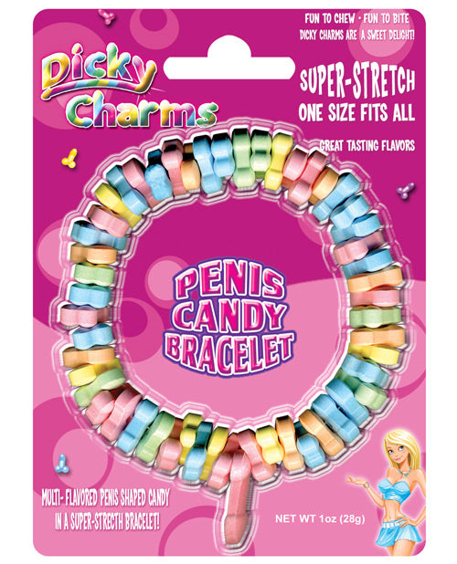 Pulsera de caramelo con pene de arcoíris