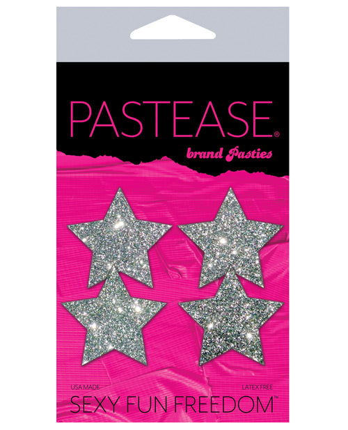 Pastease Premium Petites Étoile Pailletée - Argent Taille Unique Lot de 2 Paires