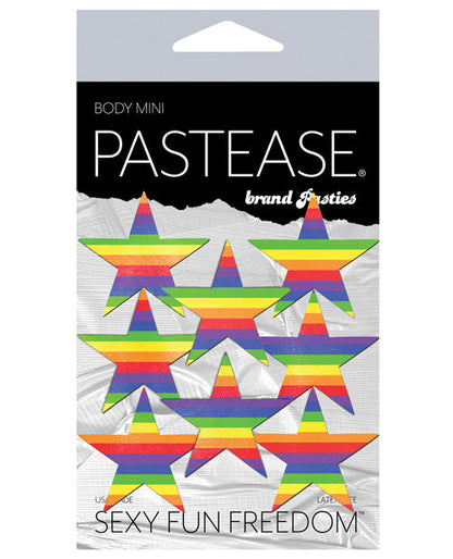 Cache-tétons Pastease Premium Mini Étoiles Arc-en-ciel - Paquet de 8 Taille Unique