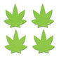 Pastease Premium Petites Leaf - Glow in the Dark Green O/S Pack of 2 Pair