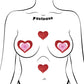 Cœurs de seins Pastease Premium scintillants - Rouge Taille Unique