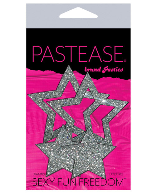 Pastease Purpurina Premium Estrellas asomando el pezón - Plata T/U