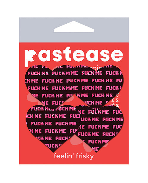 Cœurs adhésifs Petites "Fuck Me" - Noir/Rose T/U