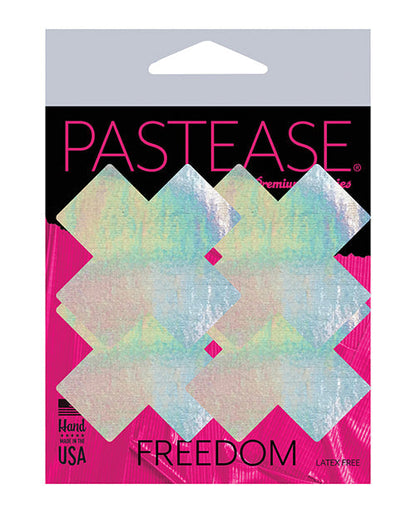 Pastease Premium Petites Holographic Plus X - Argent Taille Unique, Lot de 2 paires
