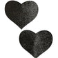Cache-tétons réutilisables Liquid Heart - Noir Taille Unique