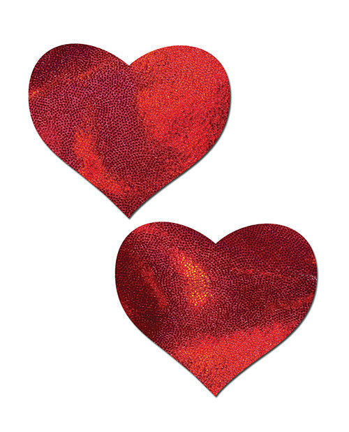 Cache-tétons réutilisables Liquid Heart - Rouge T/U