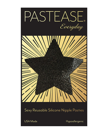 Cache-tétons étoile liquide réutilisables Pastease – Noir Taille Unique