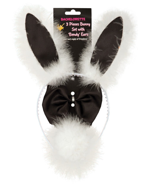 Ensemble lapin 3 pièces pour enterrement de vie de jeune fille avec oreilles flexibles