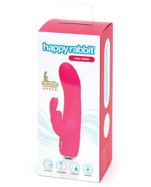 Vibrador Happy Rabbit | Minivibrador recargable para punto G | Vibrador de clítoris rosa | Mejor vibrador para mujeres