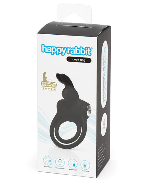 Anillo para pene Happy Rabbit - Negro
