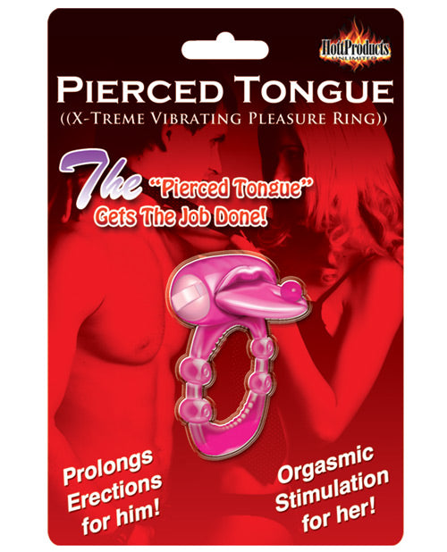 Bague vibrante extrême "Pierced Tongue" - Magenta