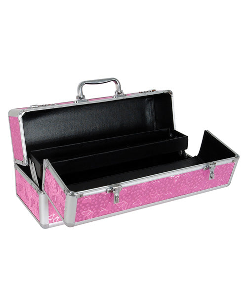 Estuche grande con cerradura para vibrador - Rosa