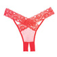 Adore Tanga de encaje y velo Desire, rojo T/U