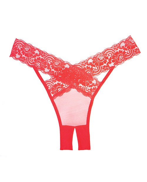 Adore Tanga de encaje y velo Desire, rojo T/U