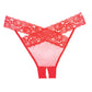 Adore Tanga de encaje y velo Desire, rojo T/U