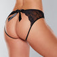 Adore Sheer Teaz Culotte Ouverte Noir T/U