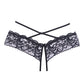 Braga Adore Dare Me de encaje abierto con cintura cruzada, negra, talla única